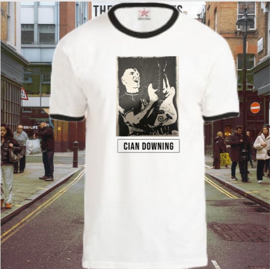 CIAN DOWNING RINGER T-SHIRT [WHITE/BLACK]